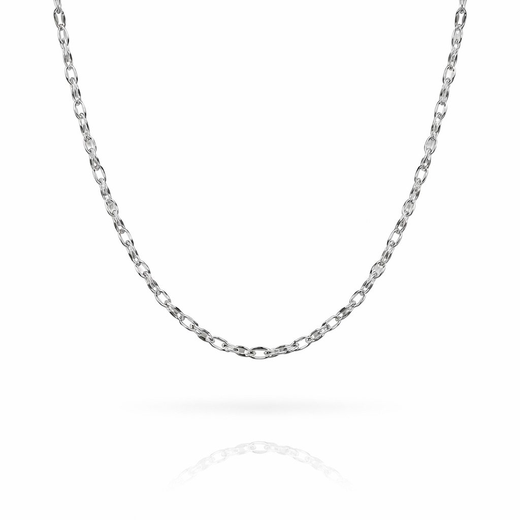 2mm Silver Marquise Link Chain 45$